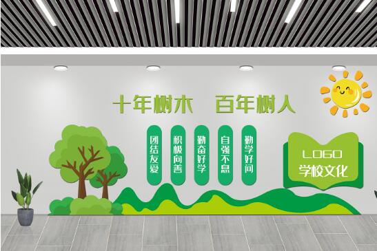 校園文化墻設(shè)計(jì)，不同的場(chǎng)合有不同的風(fēng)格